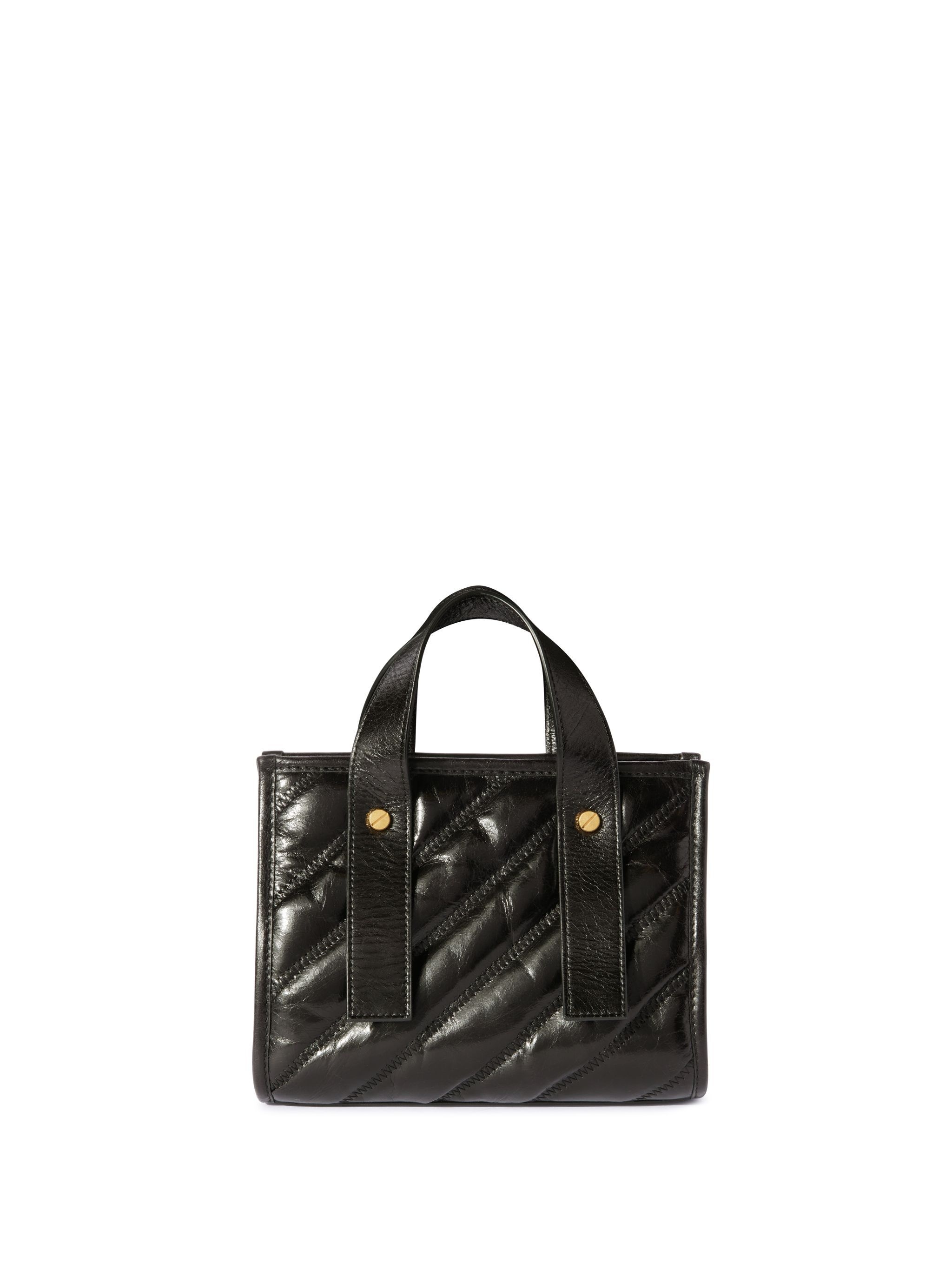 Black Quilted Tote Bag - 5