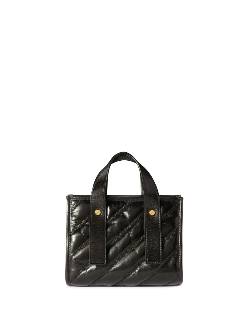 Black Quilted Tote Bag 5