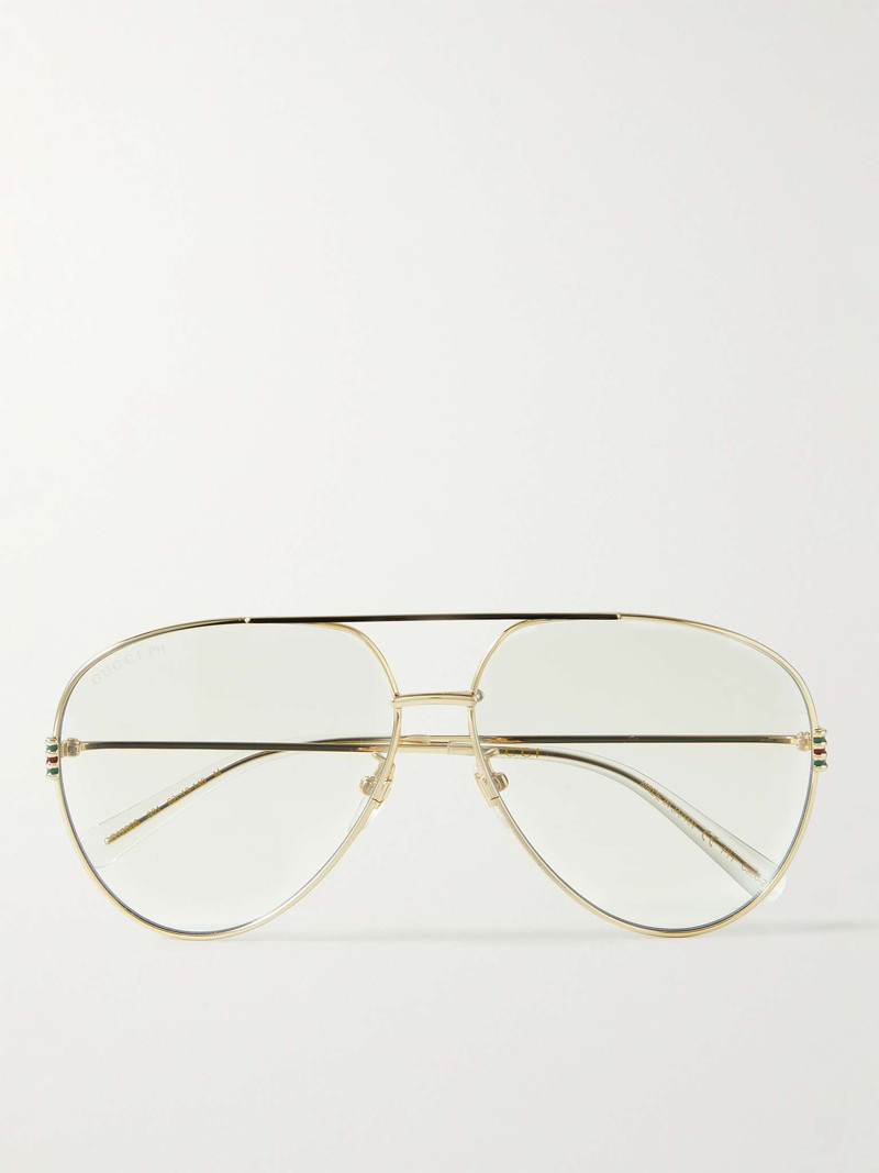 Aviator-Style Gold-Tone Sunglasses 1