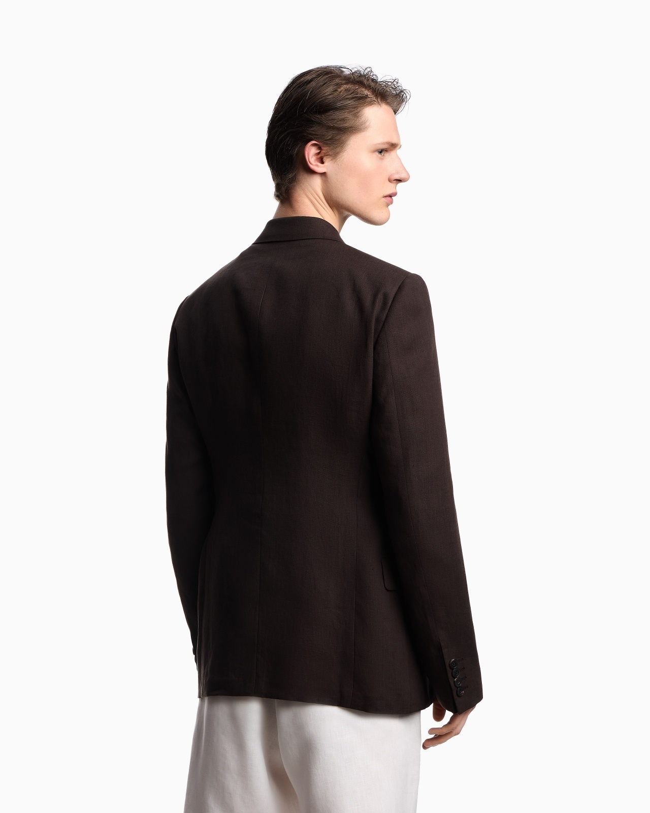 DOUBLE-BREASTED BLAZER IN PURE LINEN - 3