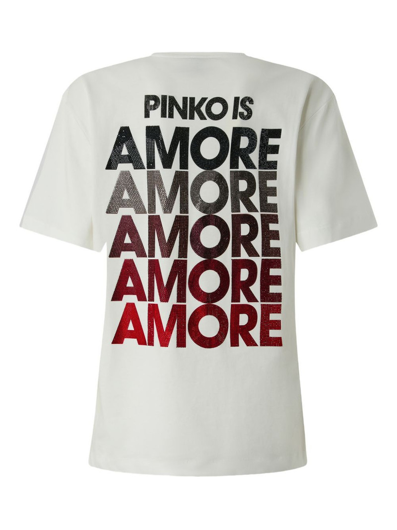 PINKO heart print T-shirt outlook