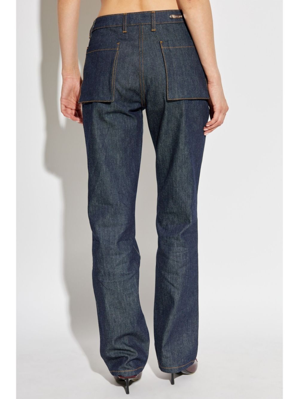 straight-leg cotton jeans - 4