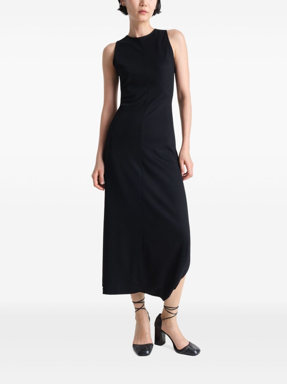 twisted-hem midi dress - 2