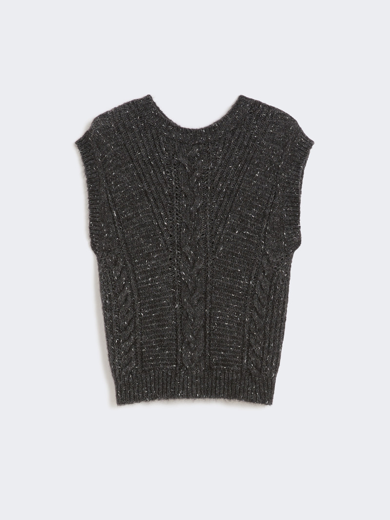 TAFFY Alpaca and lurex gilet 1