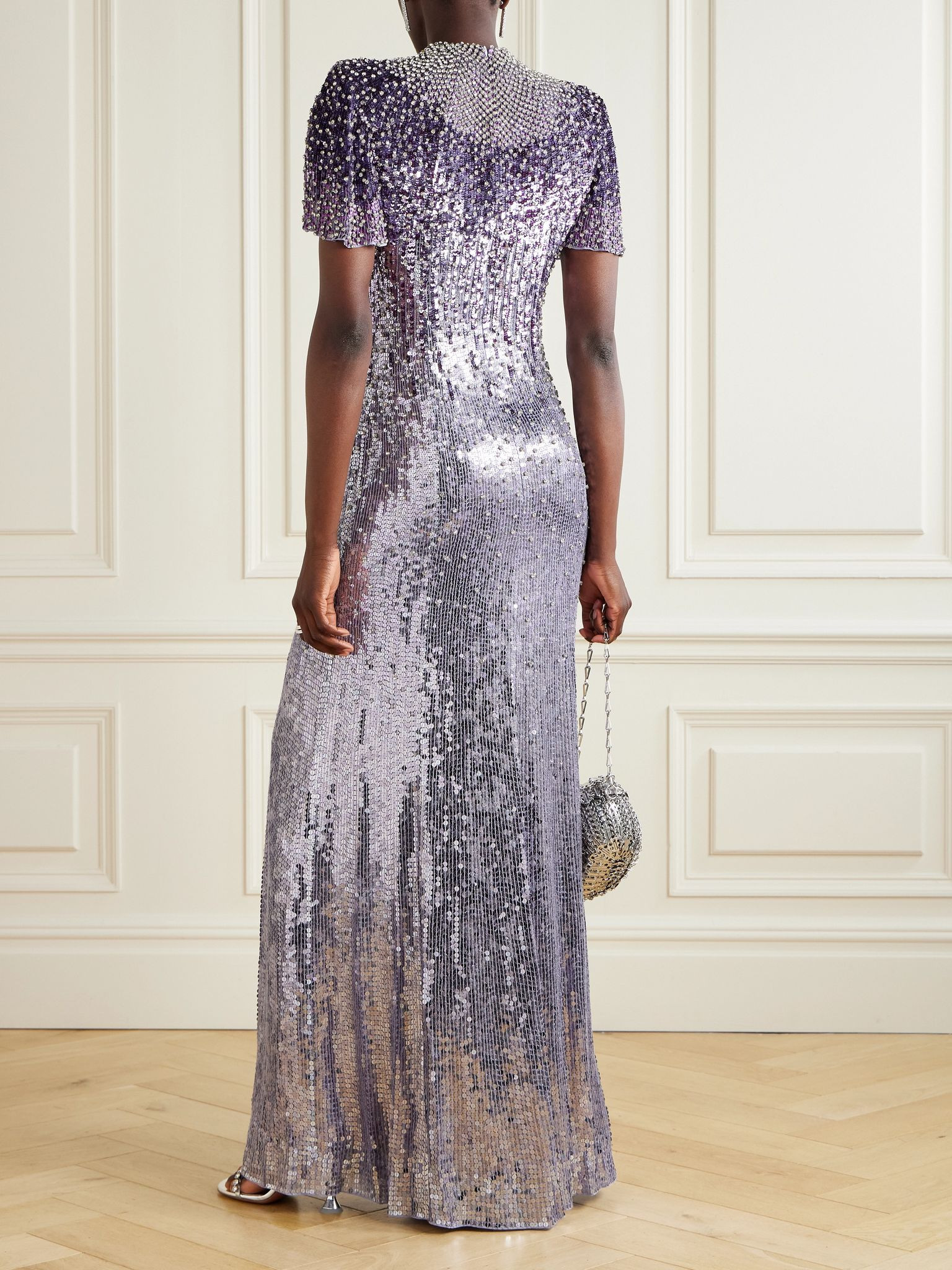 Jourdain embellished tulle gown Lilac - 3