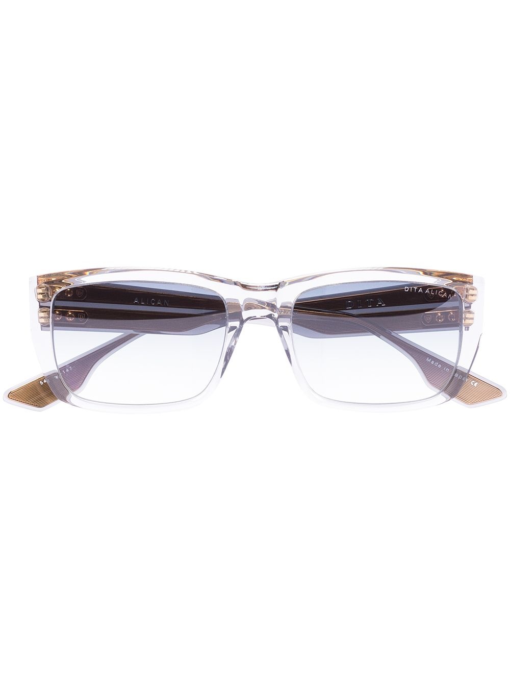 square-frame acetate sunglasses - 1