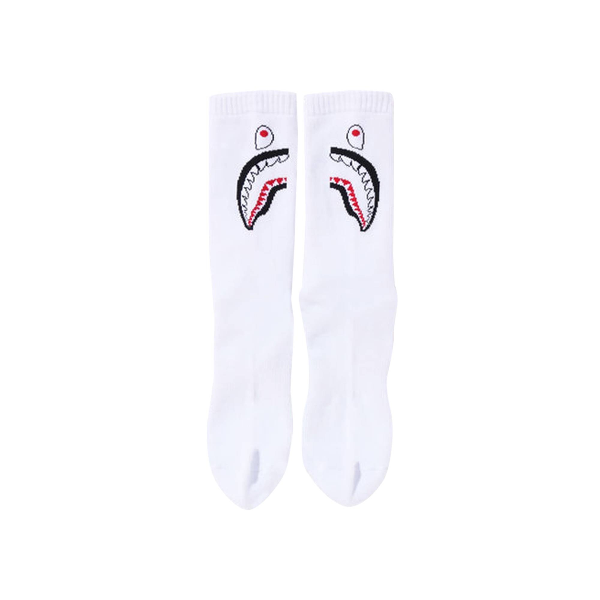 BAPE Shark Socks 'White' - 2