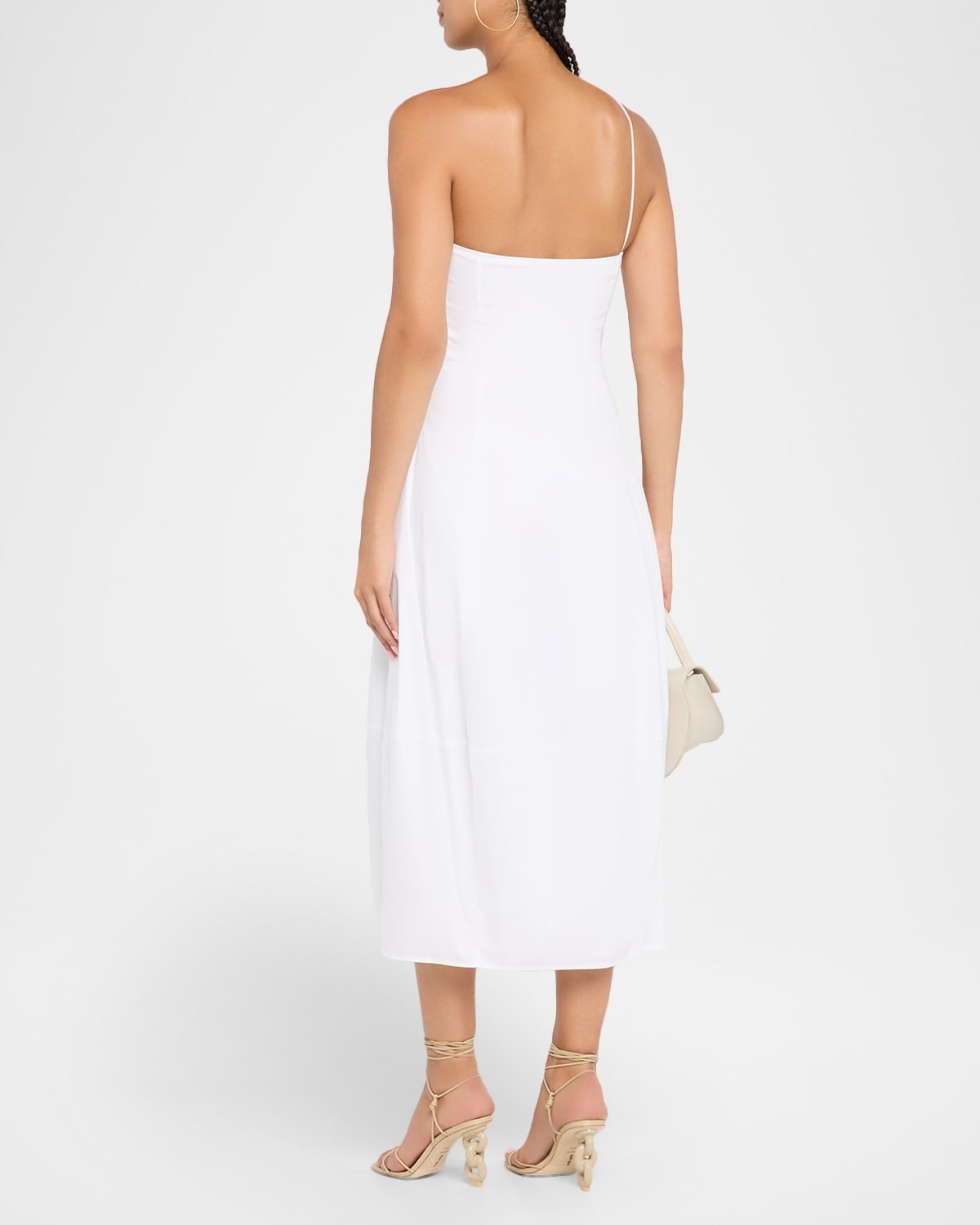 Araceli Draped Asymmetric Midi Dress - 3