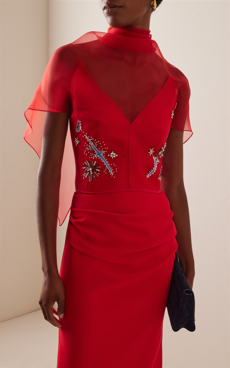 MATICEVSKI Rebel Cause Embroidered Bodice red outlook