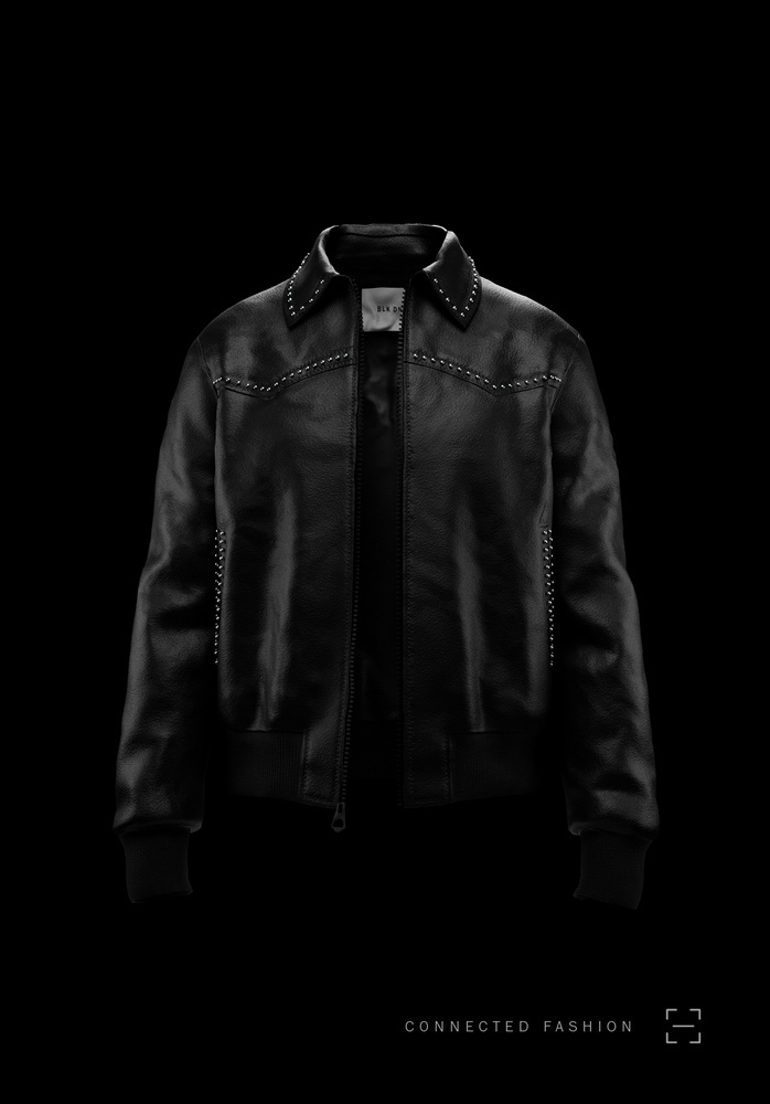 LEATHER JACKET 77 BLACK STUDDED - 6