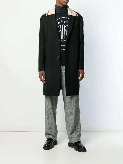 Lanvin contrast-collar coat outlook