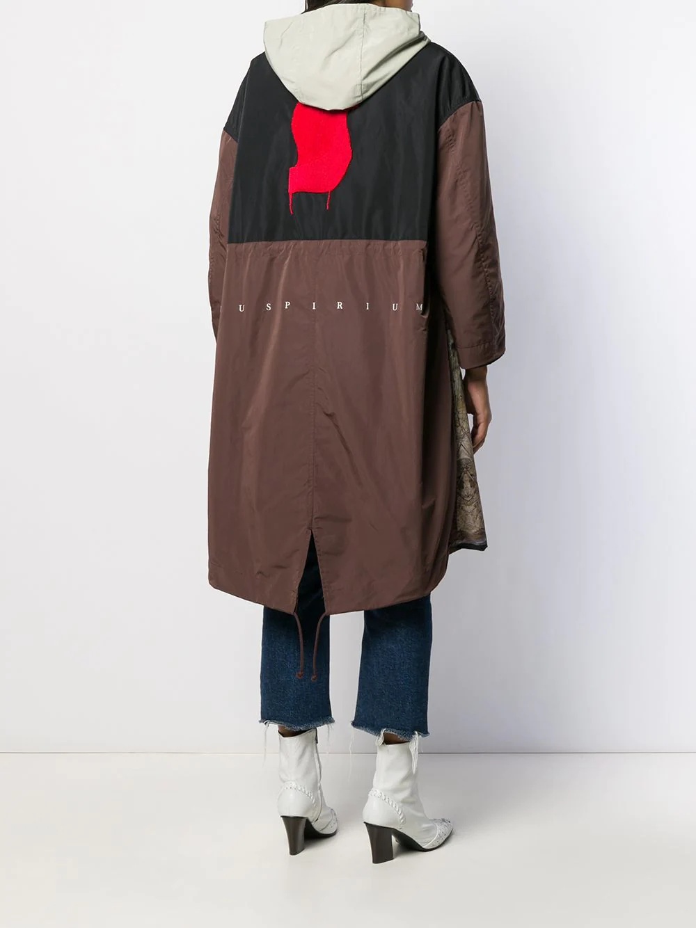 patchwork print coat - 4