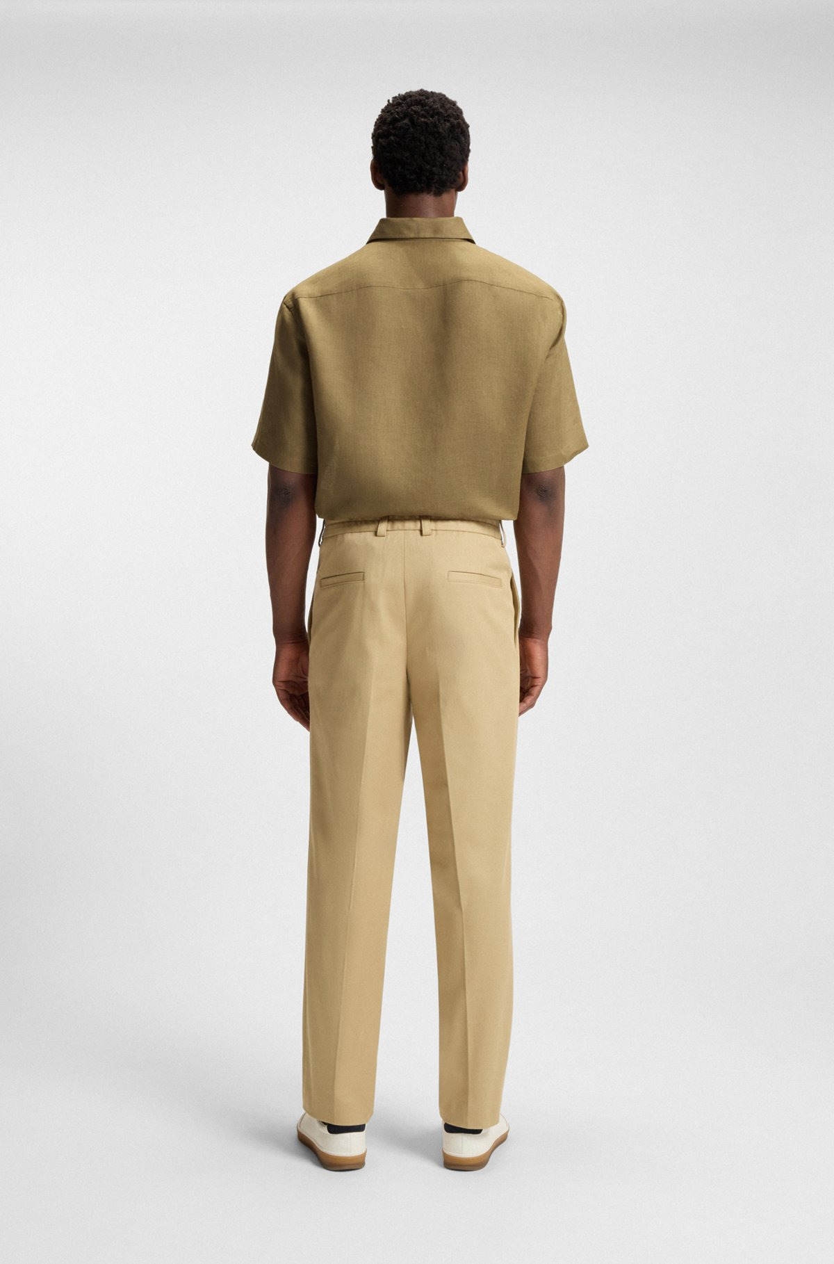 BECKHAM X BOSS RELAXED-FIT SHIRT IN LINEN - 5