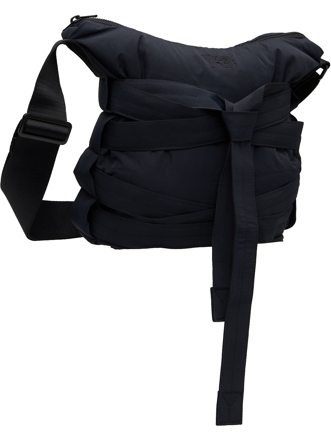 Black 'Y-3' Cinch Shoulder Bag - 2