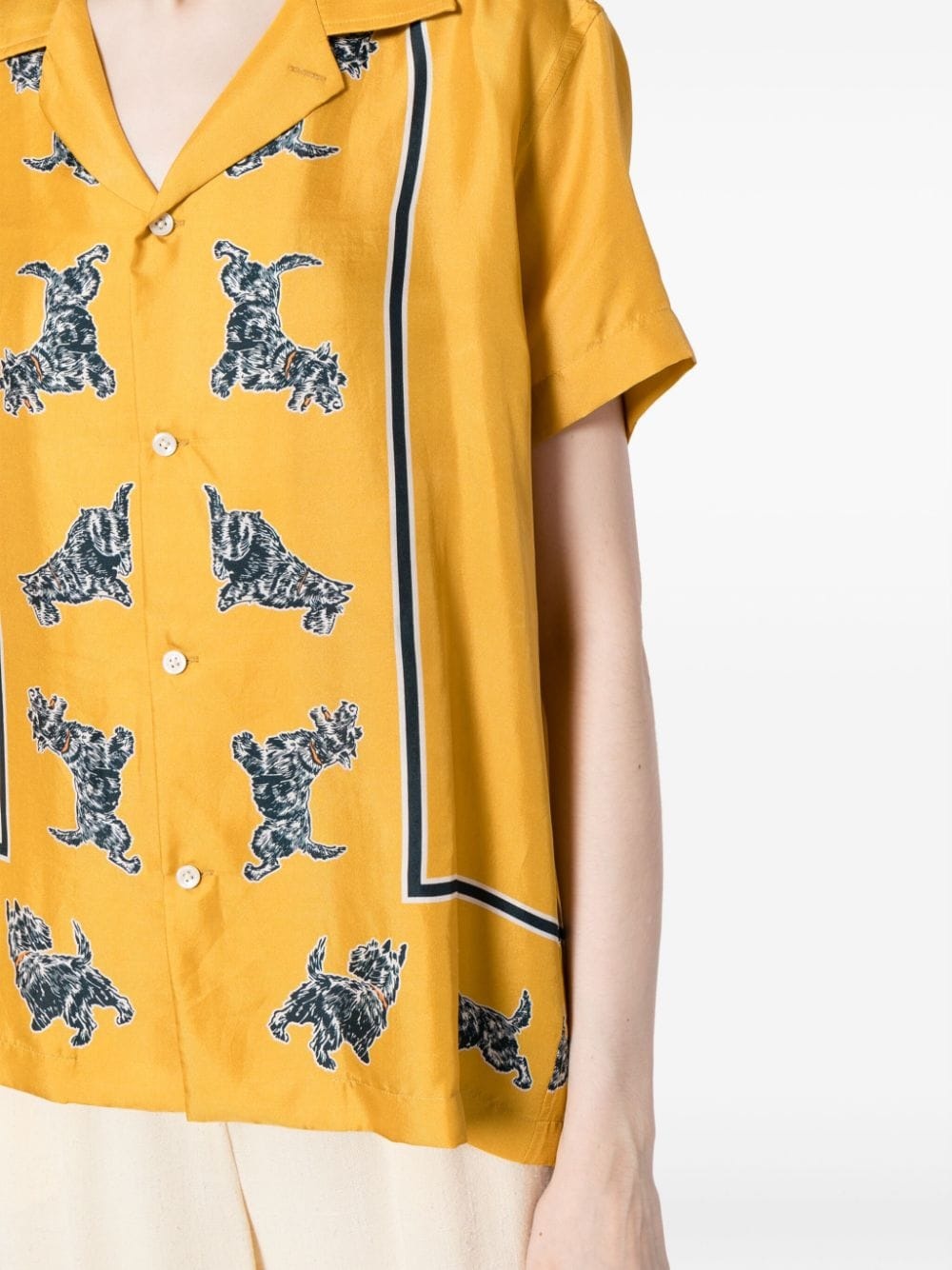 Scottie-print silk shirt - 5