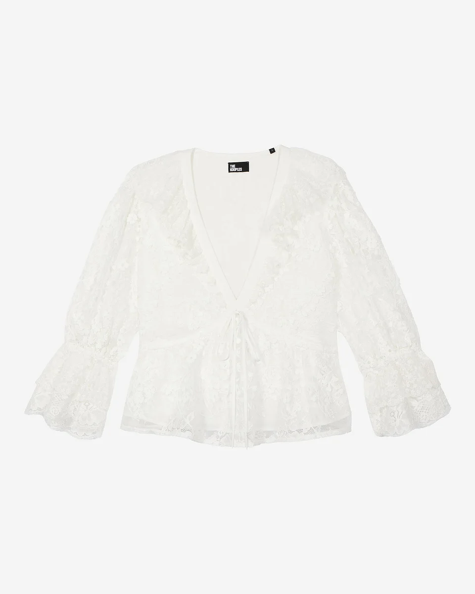ECRU LACE TOP - 1
