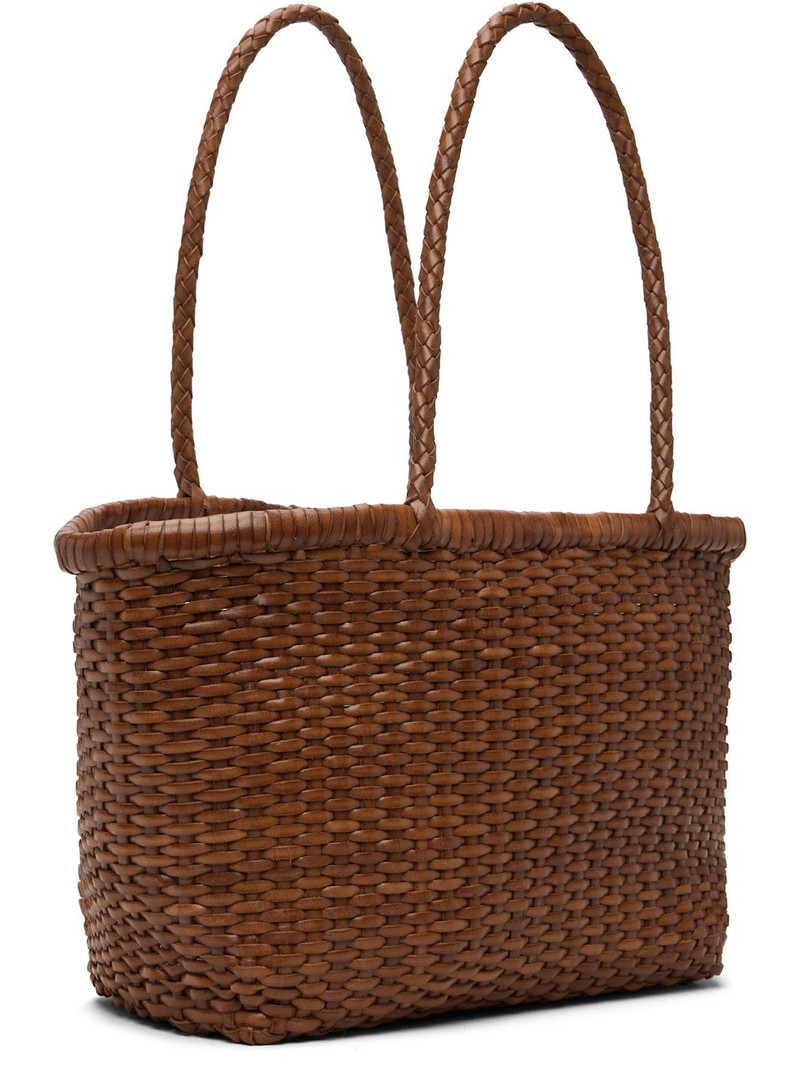 Tan Basket Weave Small Tote 3