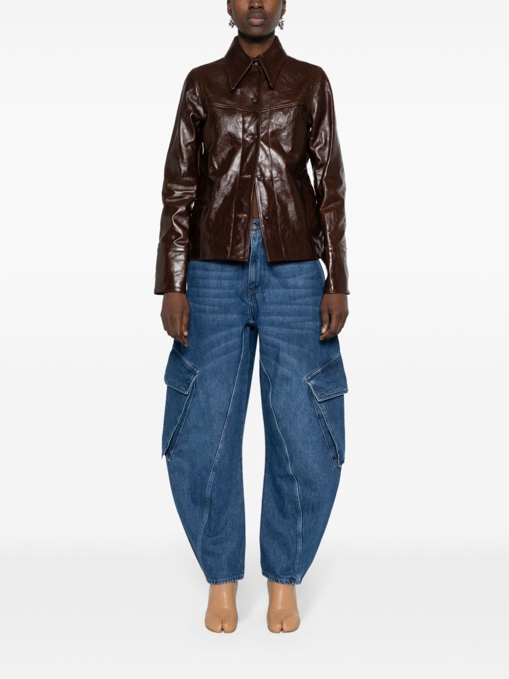 high-waisted wide-leg jeans - 2