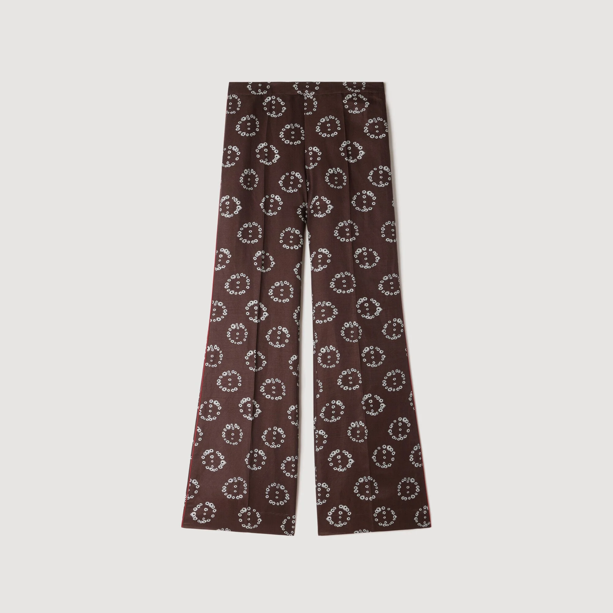 FLORAL-PRINT FLOWY TROUSERS - 1