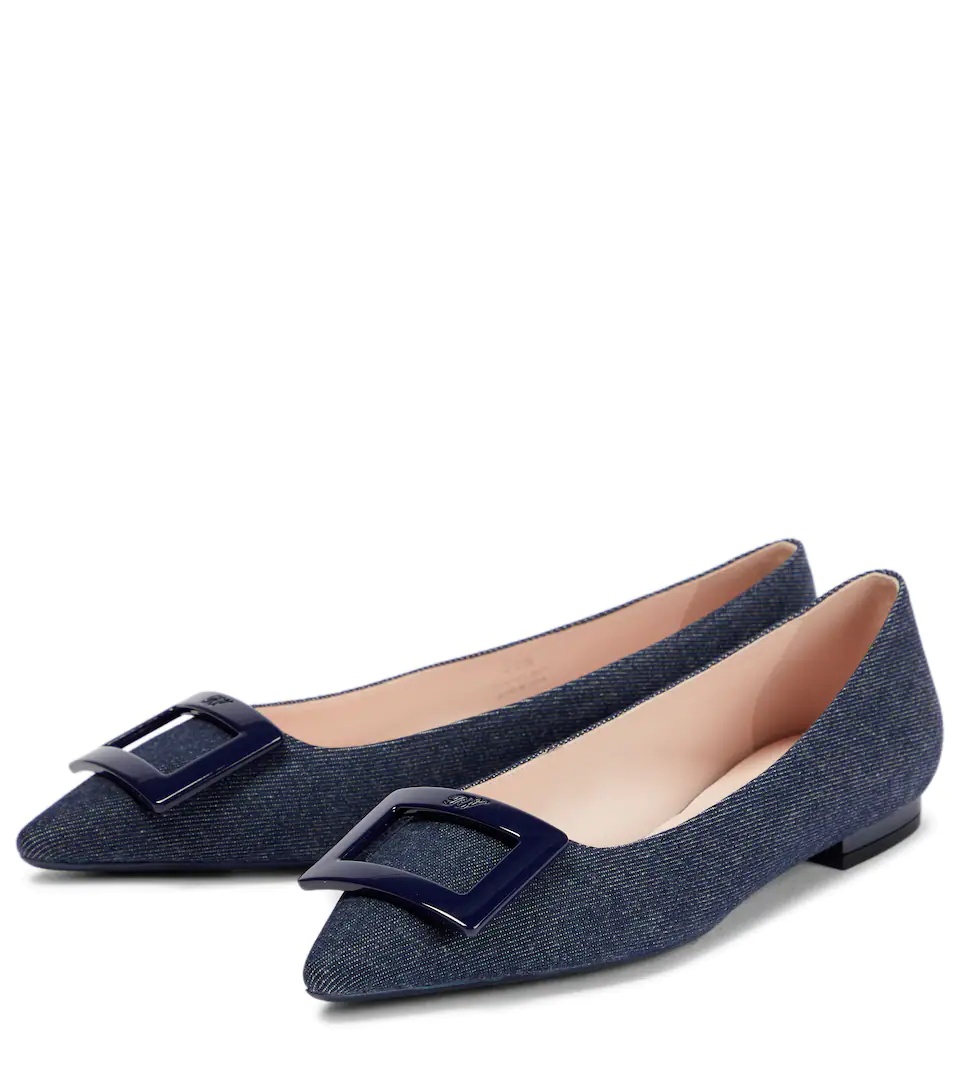 Gommettine Ball denim ballet flats - 5