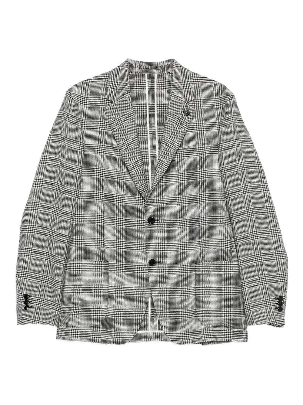 checked two-button blazer - 1