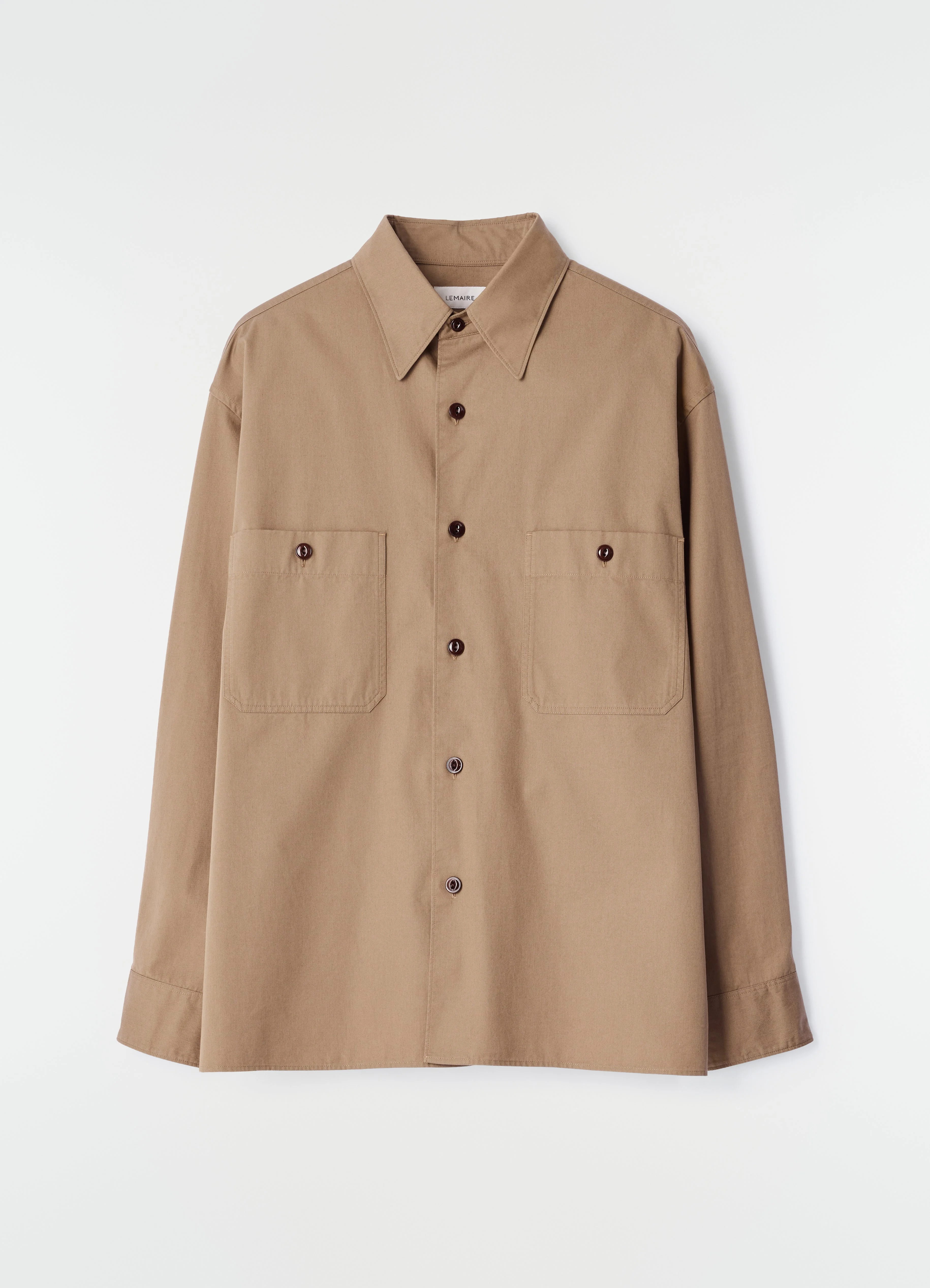 TWO-POCKET SHIRT IN LIGHT COTTON TWILL - 1
