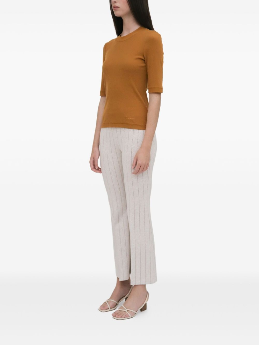 ribbed-knit trousers - 3