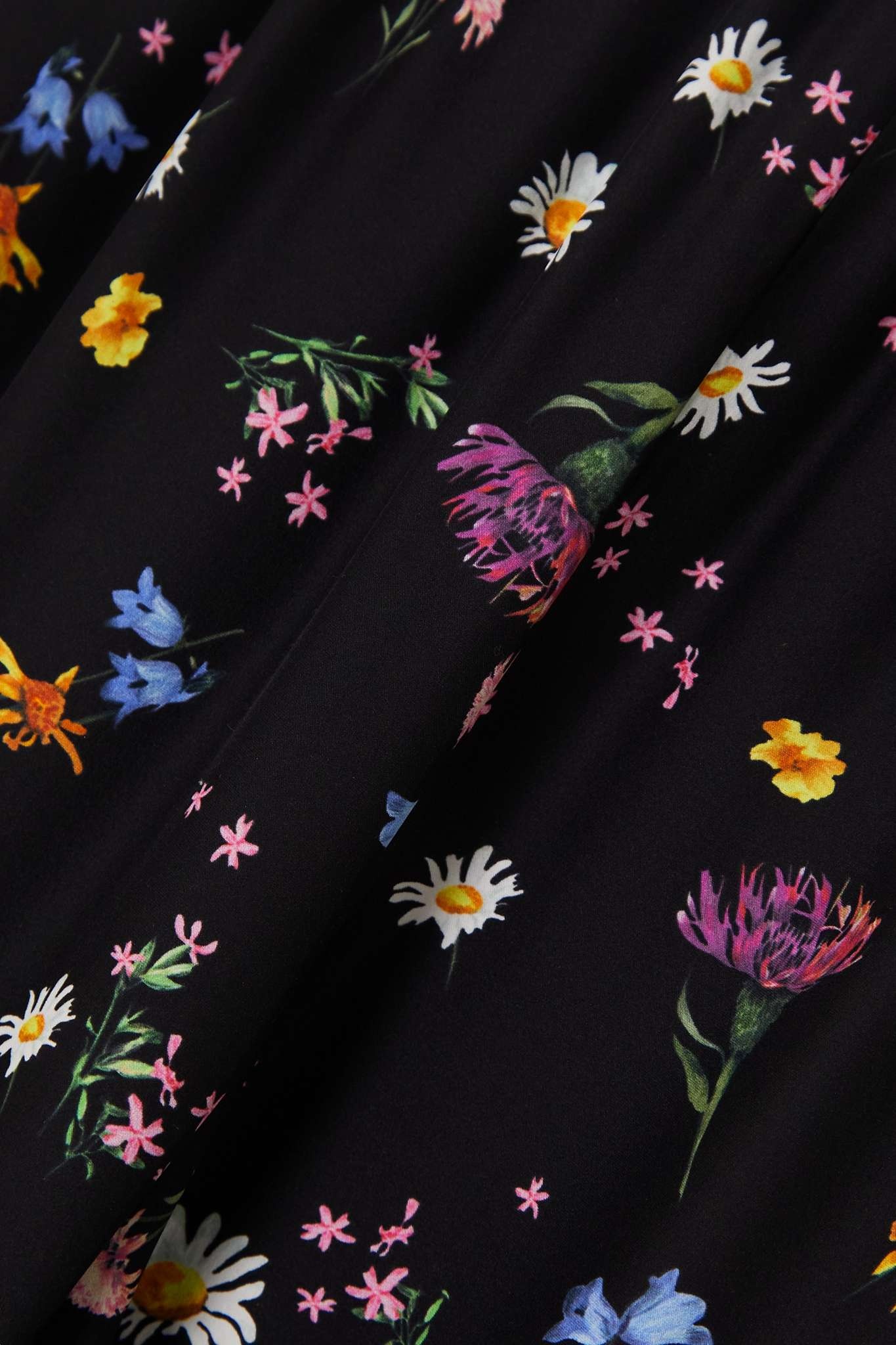 Floral-print silk wide-leg pants - 4