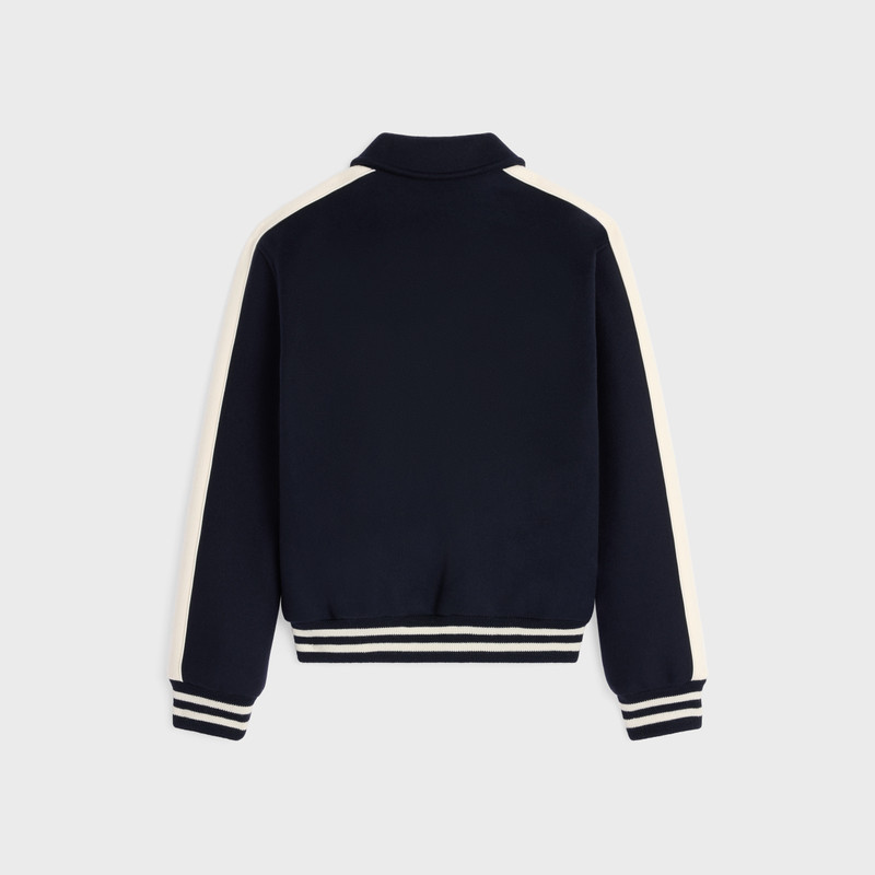 CELINE triomphe teddy jacket in double face cashmere outlook
