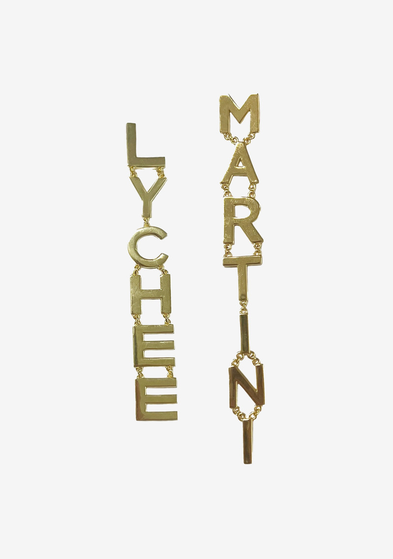 RETROFÊTE LYCHEE MARTINI LETTER EARRINGS outlook