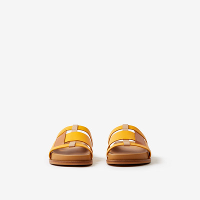 Burberry Colour Block Leather Slides outlook