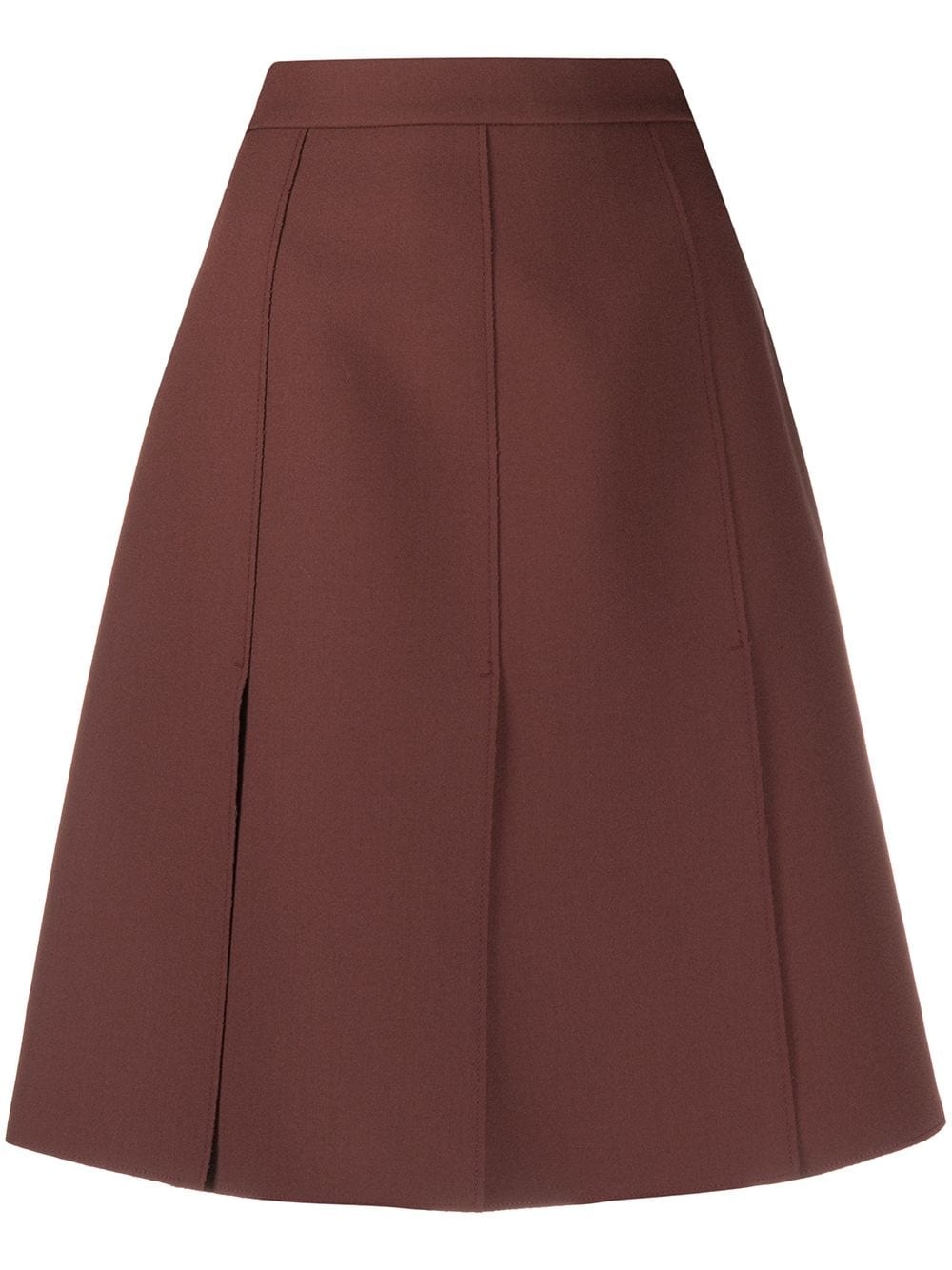 mid-length pleated skirt - 1