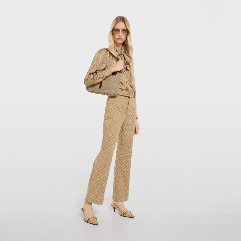 GUCCI GG cotton canvas fabric pants outlook