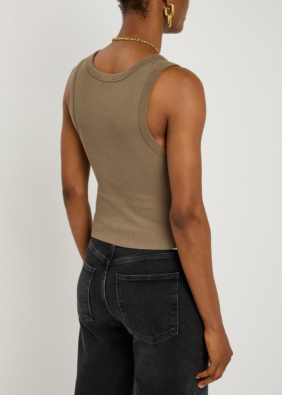 Agolde Shrunken Poppy Cotton-blend Tank - 3