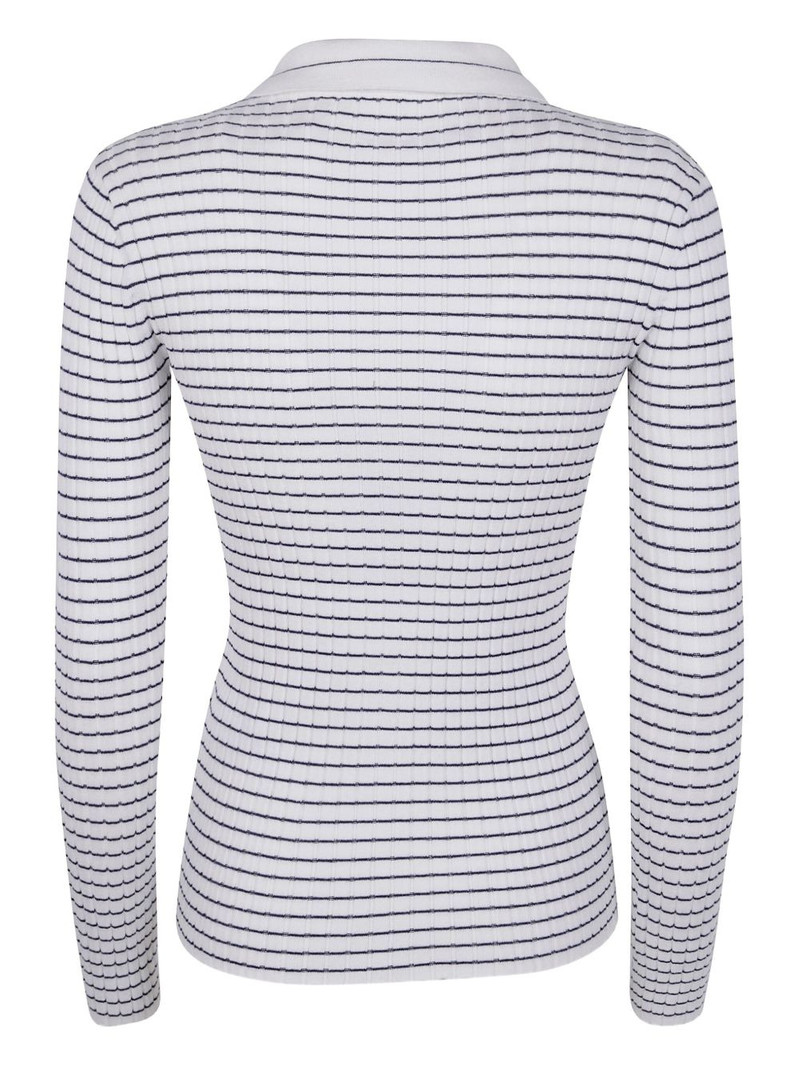 EMPORIO ARMANI striped polo-neck cardigan outlook