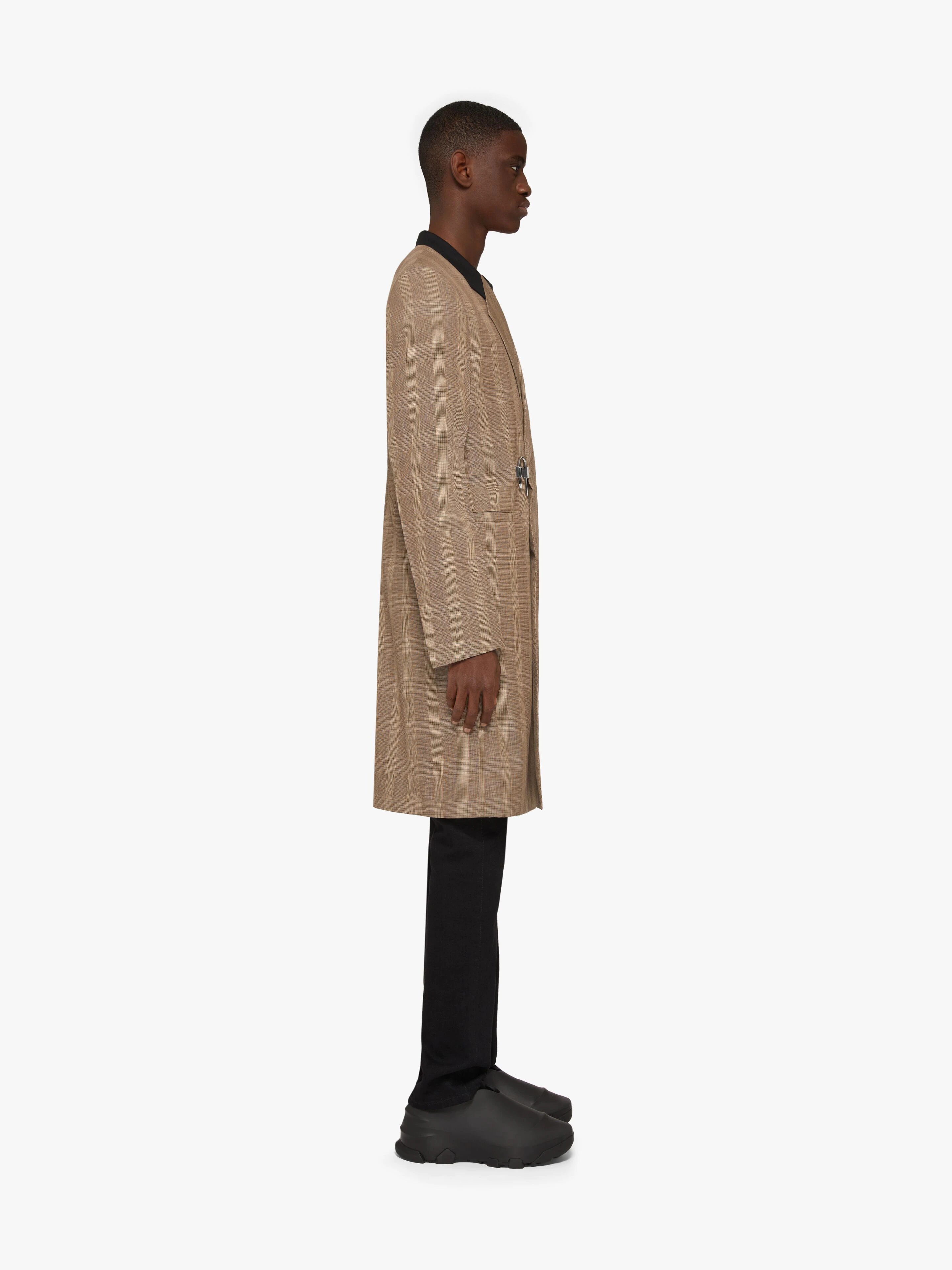 COAT IN PRINCE OF WALES WOOL WITH U-LOCK - 3