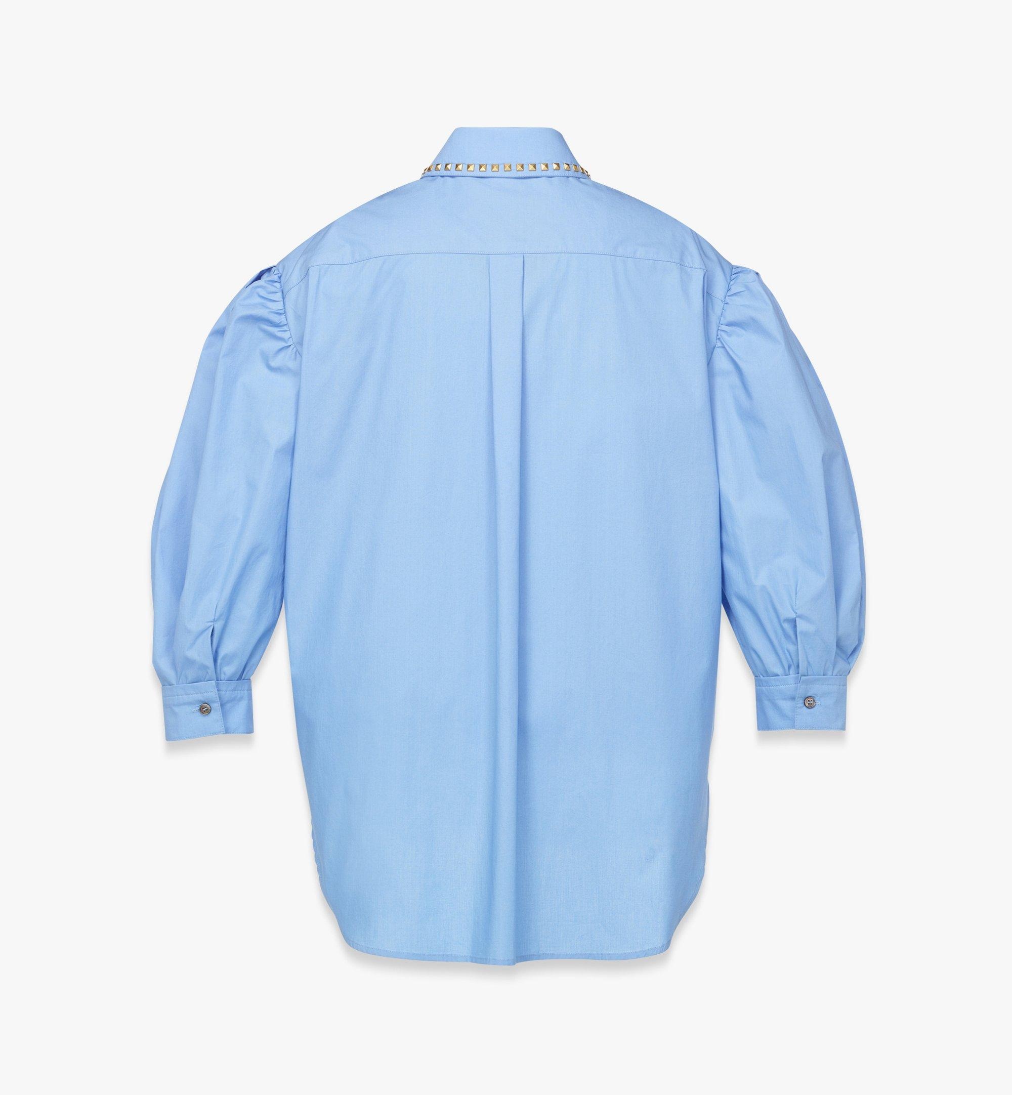 Three-Quarter Puff Sleeve Oversized Shirt - 2