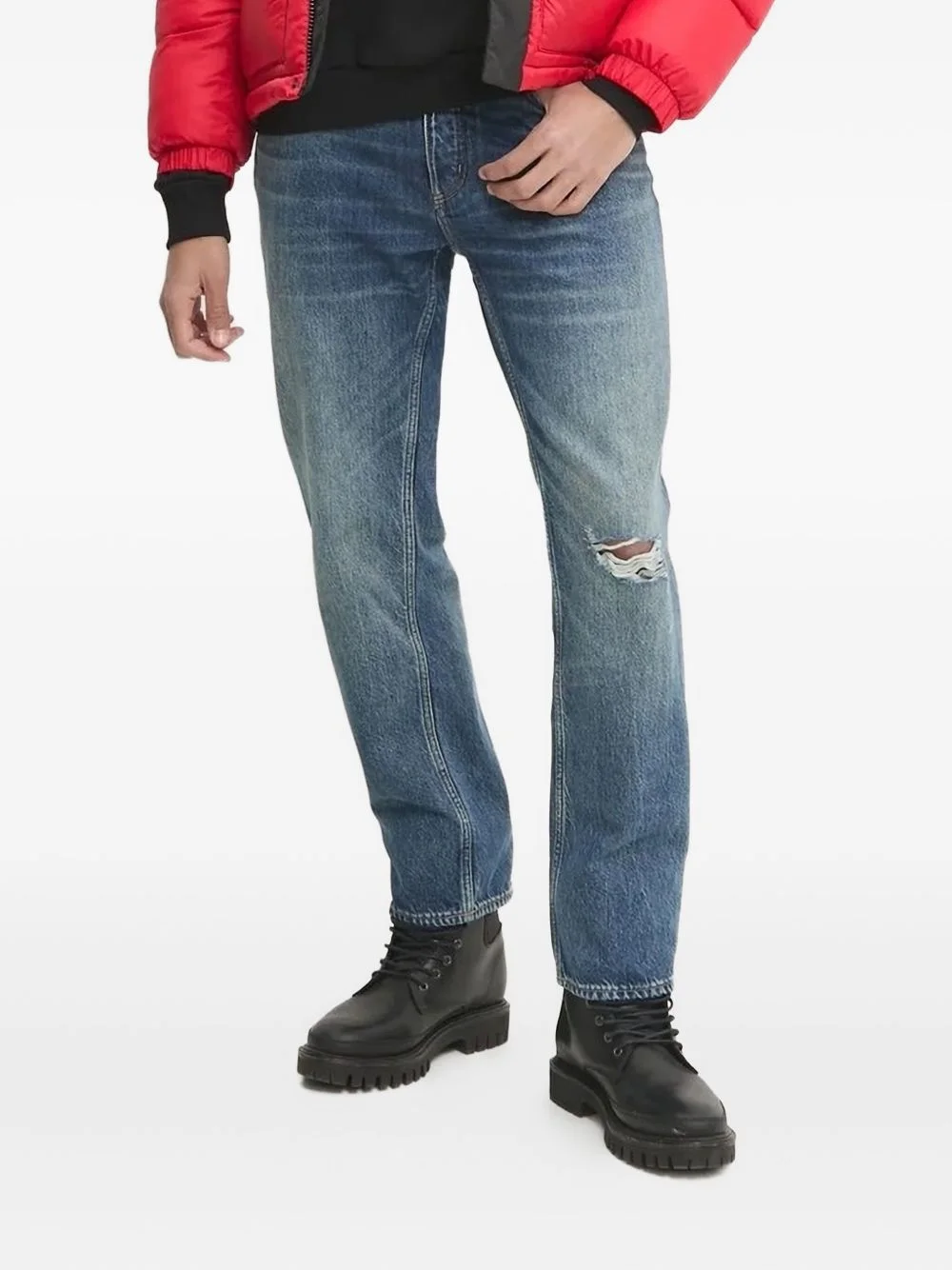 logo-label jeans - 1