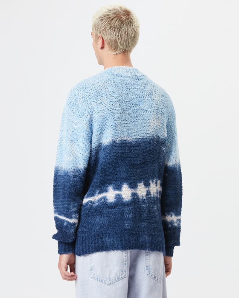 HENLEY TIE AND DYE COTTON SWEATER - 5