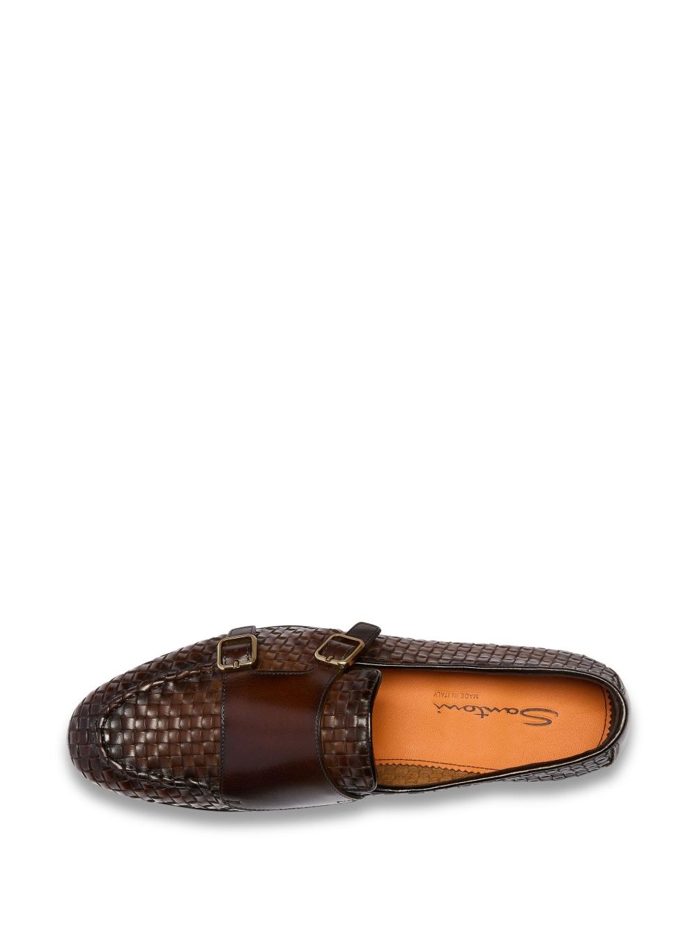 woven leather monk shoes - 3