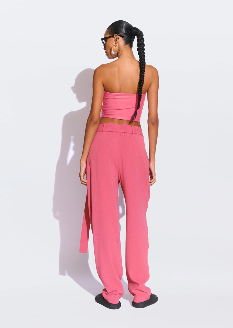 Stretch Faux Leather Tube Top 3