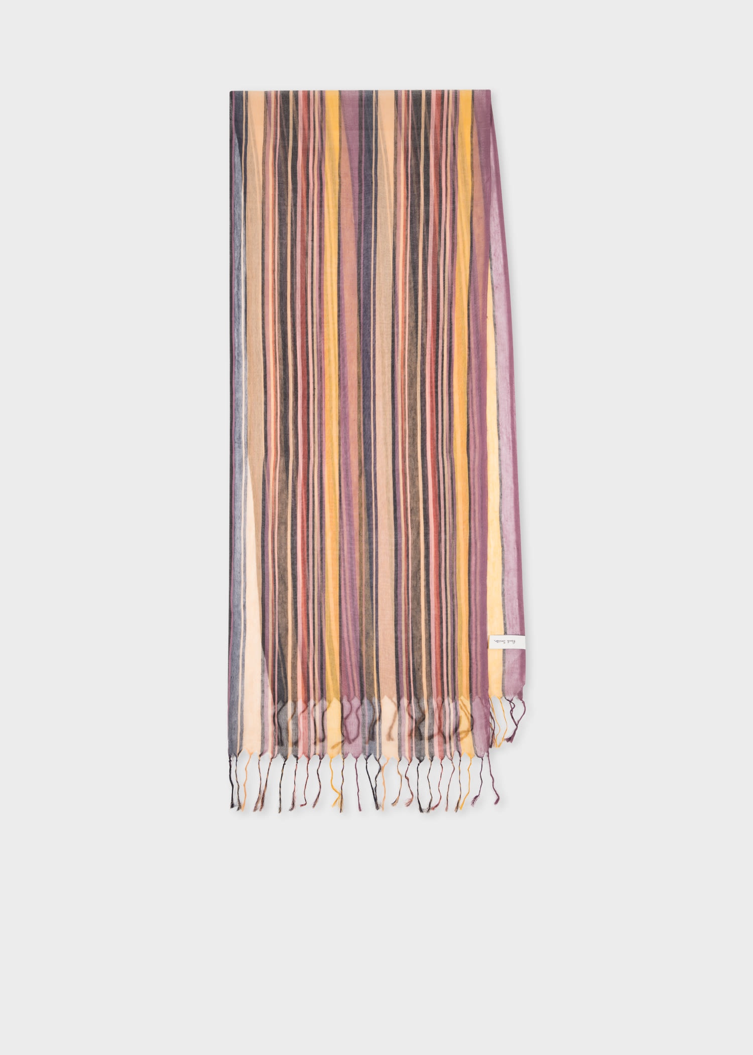 Stripe Silk-Blend Scarf - 1