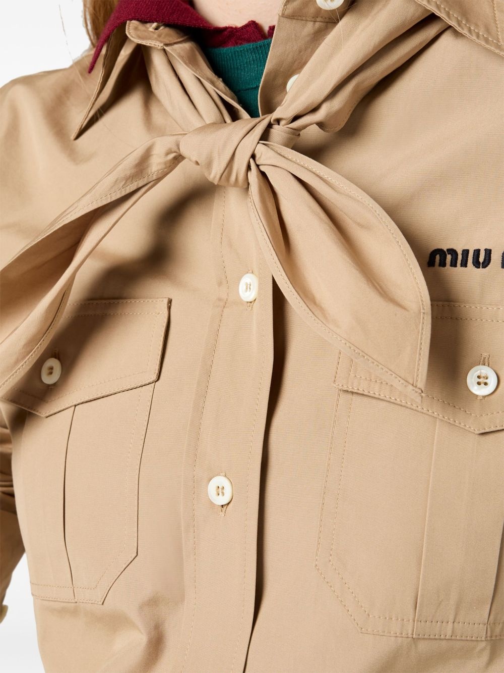 neckerchief poplin shirt - 5