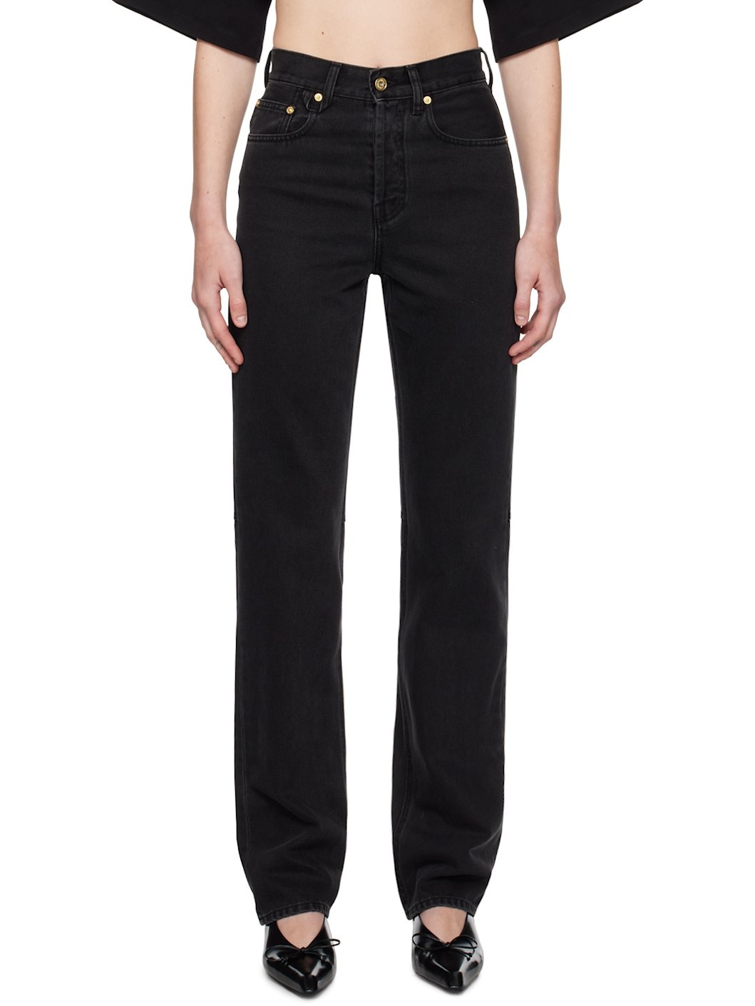 Black La Casa 'Le de-Nîmes Droit' Jeans - 1