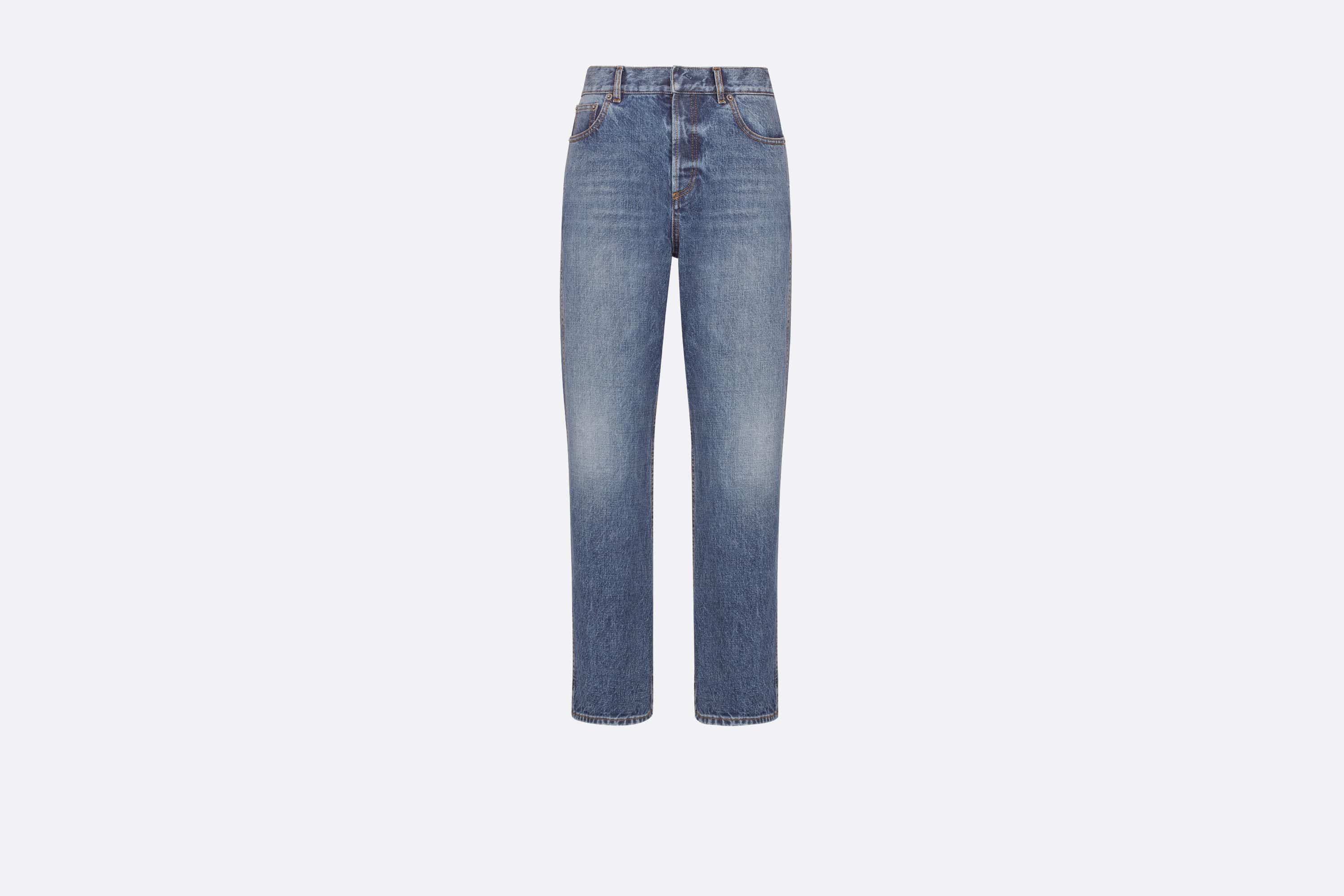 デニム・ジーパン Dior Dior 8 Straight Cropped Jeans D03 Dior 8 Cropped Straight Jeans, D03 Blue Stonewashed Cotton