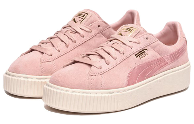 (WMNS) PUMA Suede Platform Satin 'Pink' 365828-03 - 2