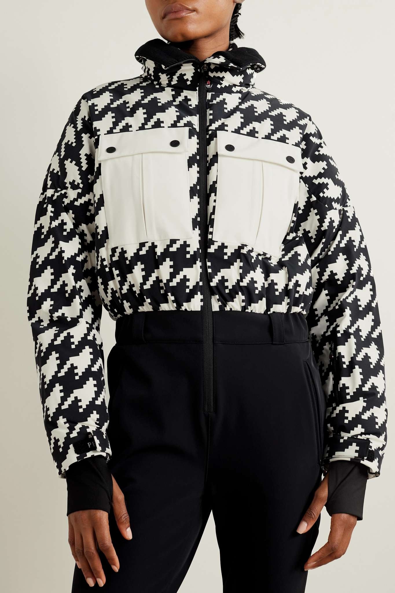 Helen houndstooth quilted down ski suit - 3