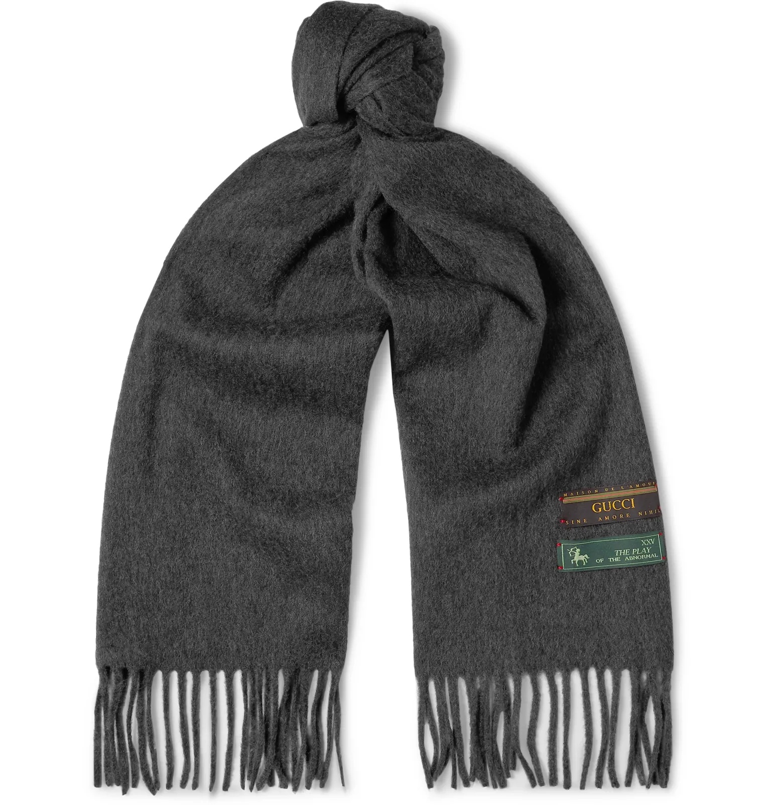 Fringed Wool and Cashmere-Blend Scarf - 1