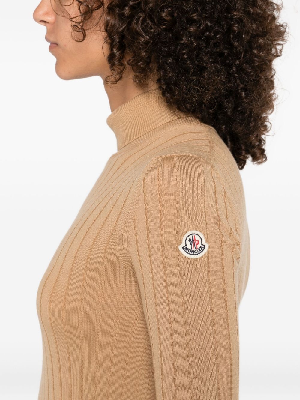 logo-patch ribbed top - 5