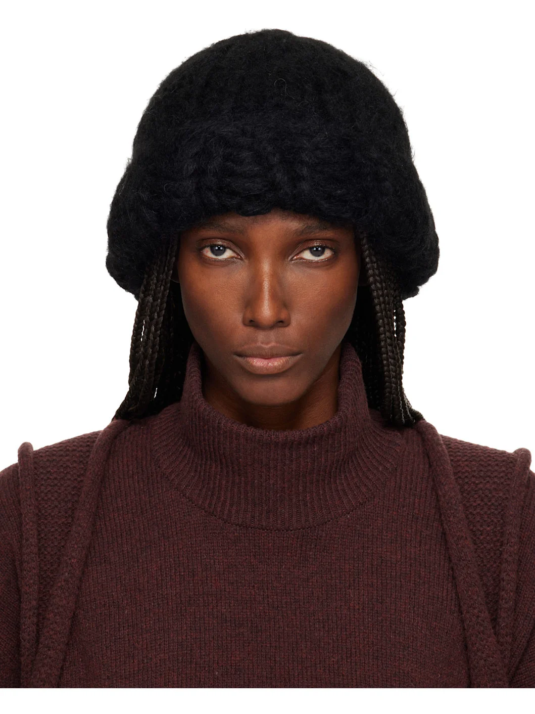 Black November Silk Mohair Beanie - 1